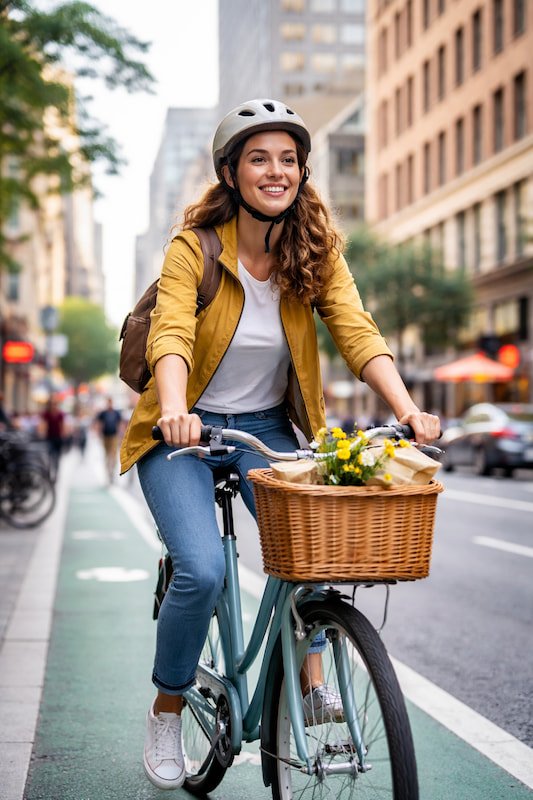 andar de bicicleta na cidade